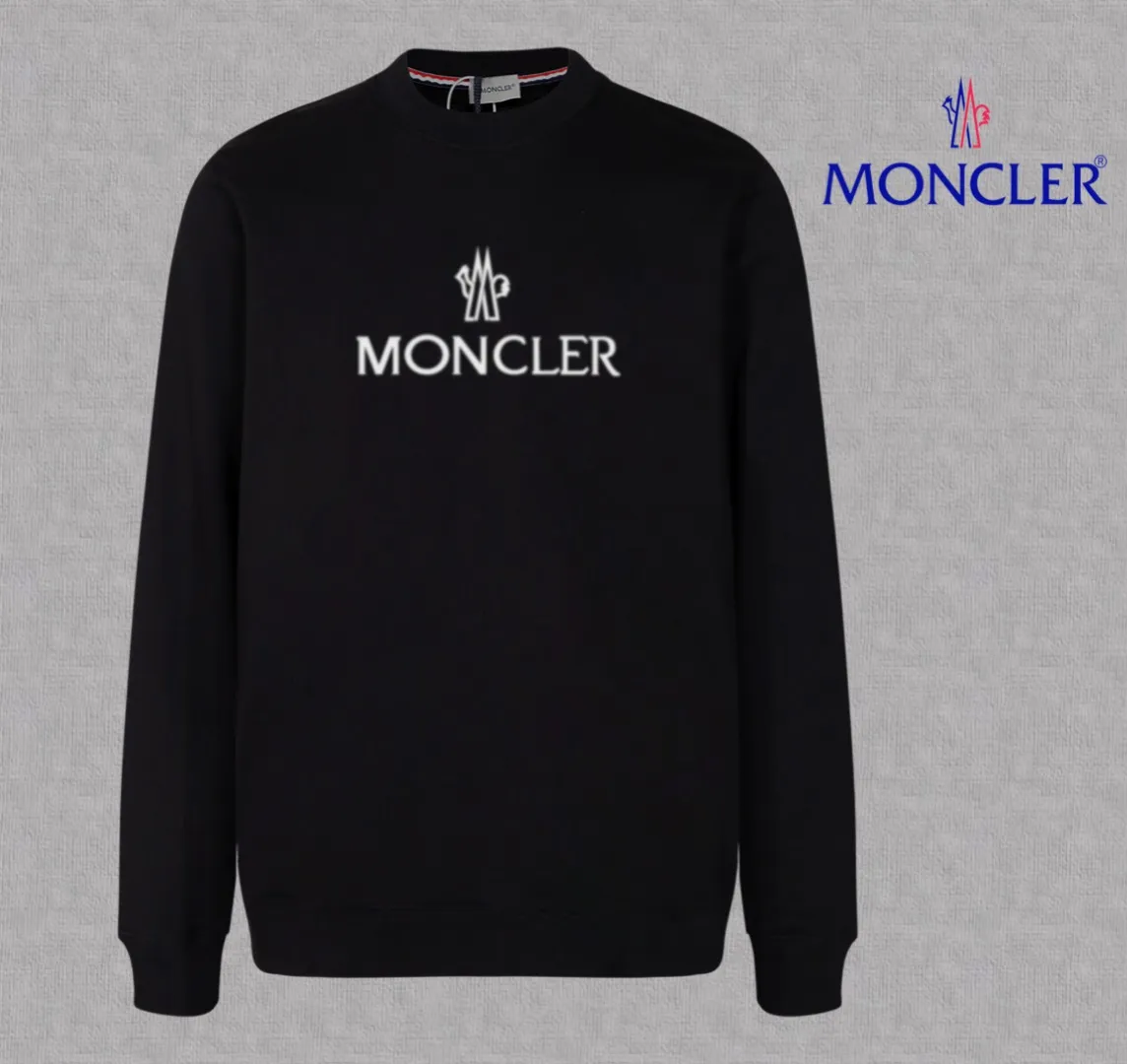 【 In Stock】 〖 𝐌𝐎𝐍𝐂𝐋𝐄𝐑~ 〗 440g ， 😎 ， ， Factory 2025 T ， ， Premium LOGO， Same Style ：Black White Size：S M L XL 2XL